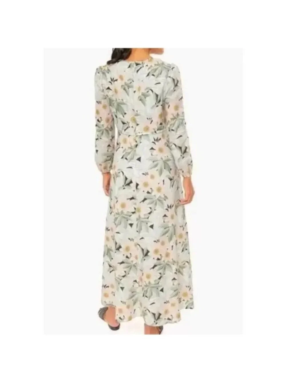 Tuckernuck Madison Des Fleurs Dress Floral Linen Blend Maxi Pockets Size S - Picture 9 of 9